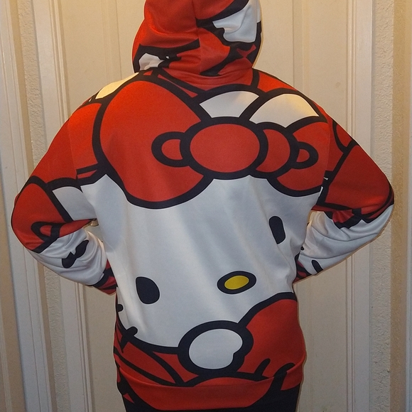 Hello Kitty Jackets & Blazers - Hello Kitty Red and White Hoodie